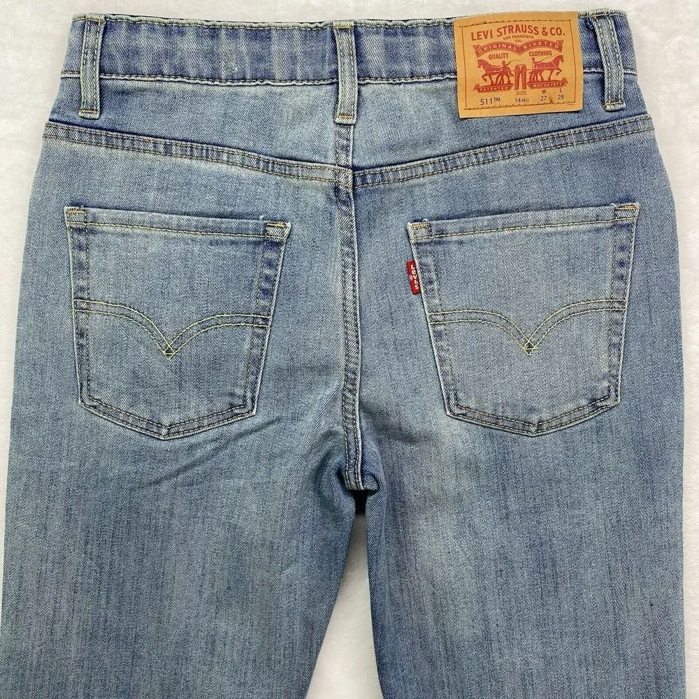 Levis 511 Mens Jeans‎ 14R 27x29 Slim Straight Blue cowboy western rodeo